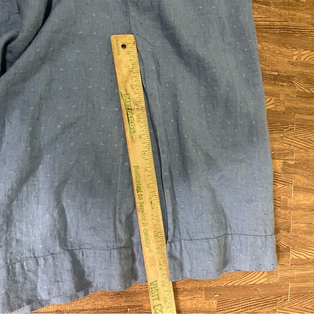 Flax Light Blue Maxi Linen Skirt - Picture 5 of 6